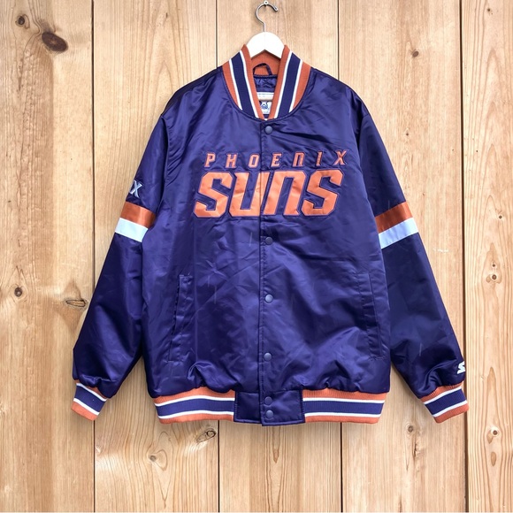 STARTER Other - Starter Vintage Satin Bomber Jacket Phoenix Suns Sz XXL